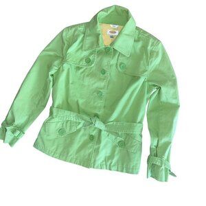 Talbots Stretch Pea Coat Jacket Size 8 Tie Waist Pistachio Size Medium